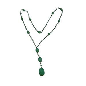 Vintage Venetian Beaded Y Necklace (A4687)